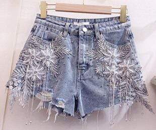 Bottoms Superstar | Embroidered Denim Shorts