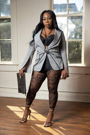 Coats & Jackets Posh | Multi Chain Cutout Blazer