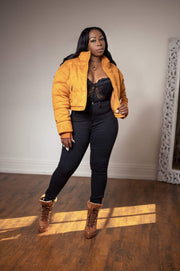 Coats & Jackets Spice | Suede Bomber Jacket