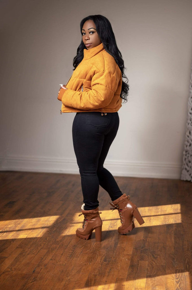 Coats & Jackets Spice | Suede Bomber Jacket