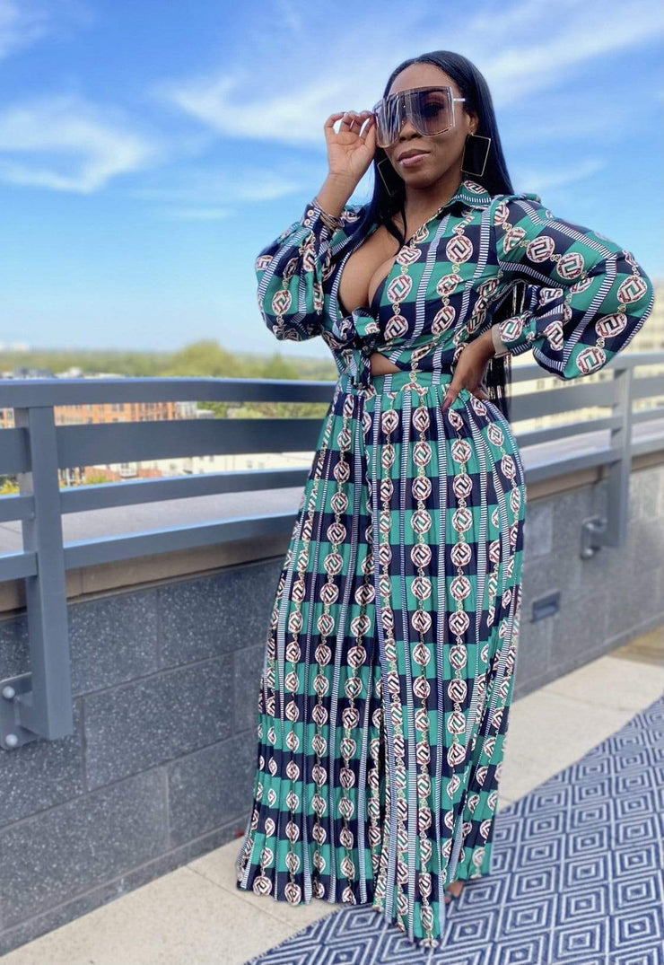 Jumpsuit Milan | Green Print Jumpsuit