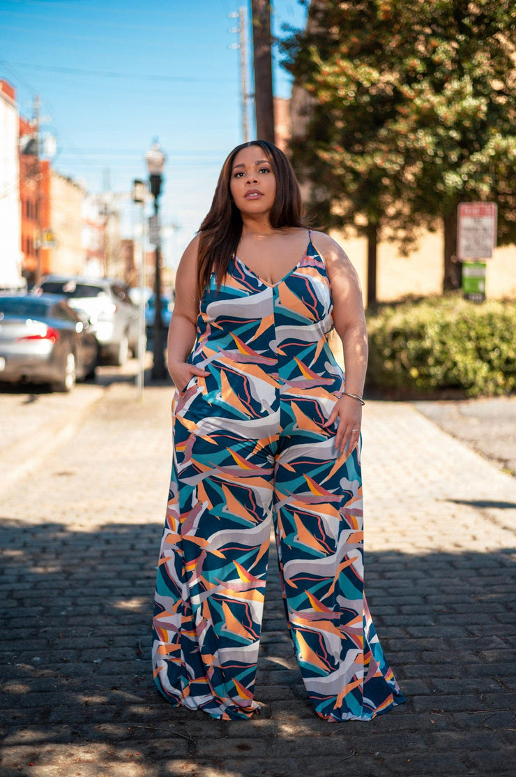 Jumpsuits & Rompers Melissa | Geometric Print Jumpsuit