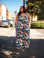 Jumpsuits & Rompers Melissa | Geometric Print Jumpsuit