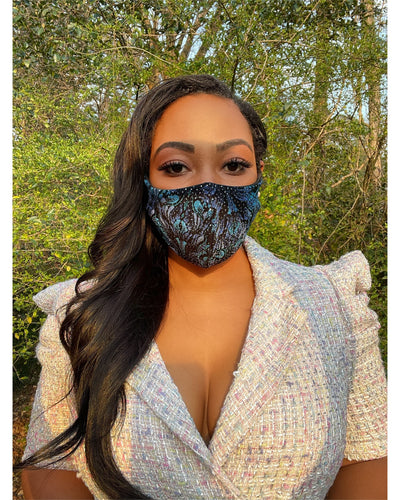 Mask Queen Sapphire | Contoured Mini Studded Face Mask