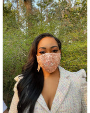 Mask Rosado | Embellished Beaded Face Mask