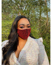 Mask Scarlet | Contoured Leopard Print Face Mask