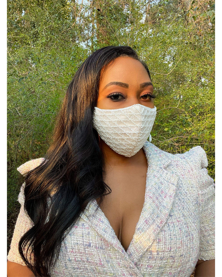 Mask The Fiancee' | Embellished Beaded Face Mask