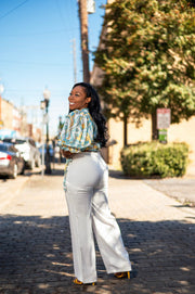 Shirts & Tops Giselle | Print Ruffle Crop Top