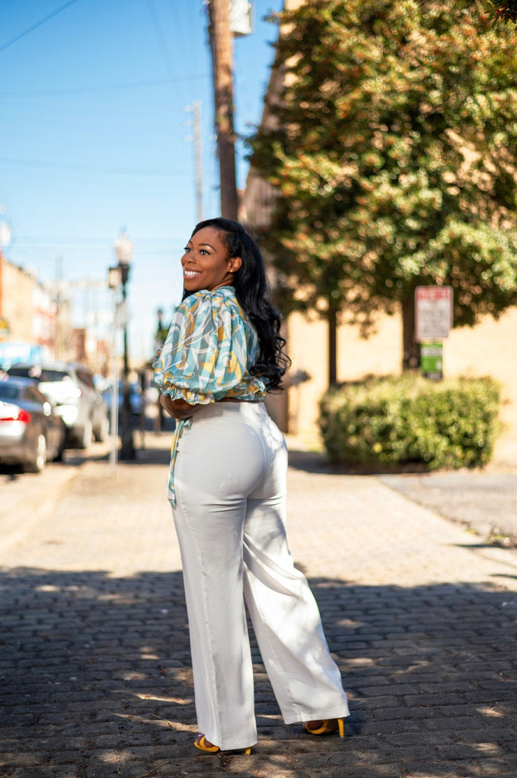 Shirts & Tops Giselle | Print Ruffle Crop Top