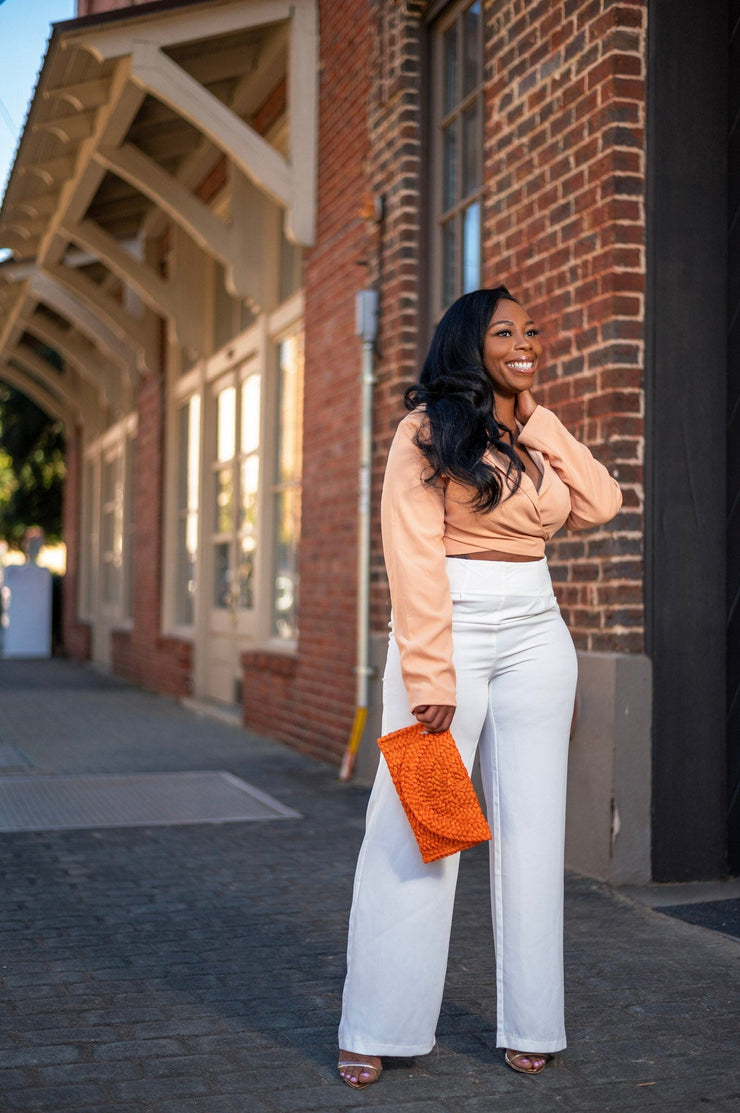 Shirts & Tops Janet | Cropped Tie Waist Tailored Blazer