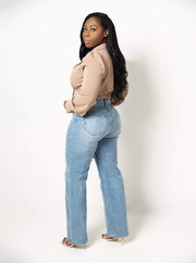 Shirts & Tops Taupe Madison| Double Button Top